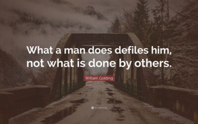 What defiles a man