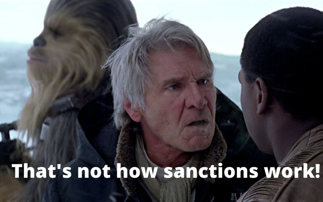 Sanctioning people into prosperity