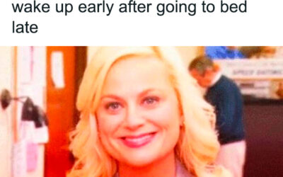 Monday morning apple on head